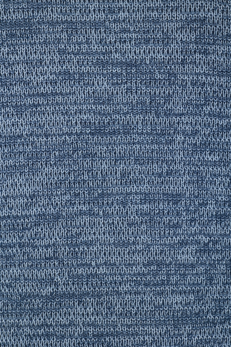 Wholesale,American Heritage, American Heritage Indigo Melange 2 Tone Knit Henley, Blue, Medium-44-TagM