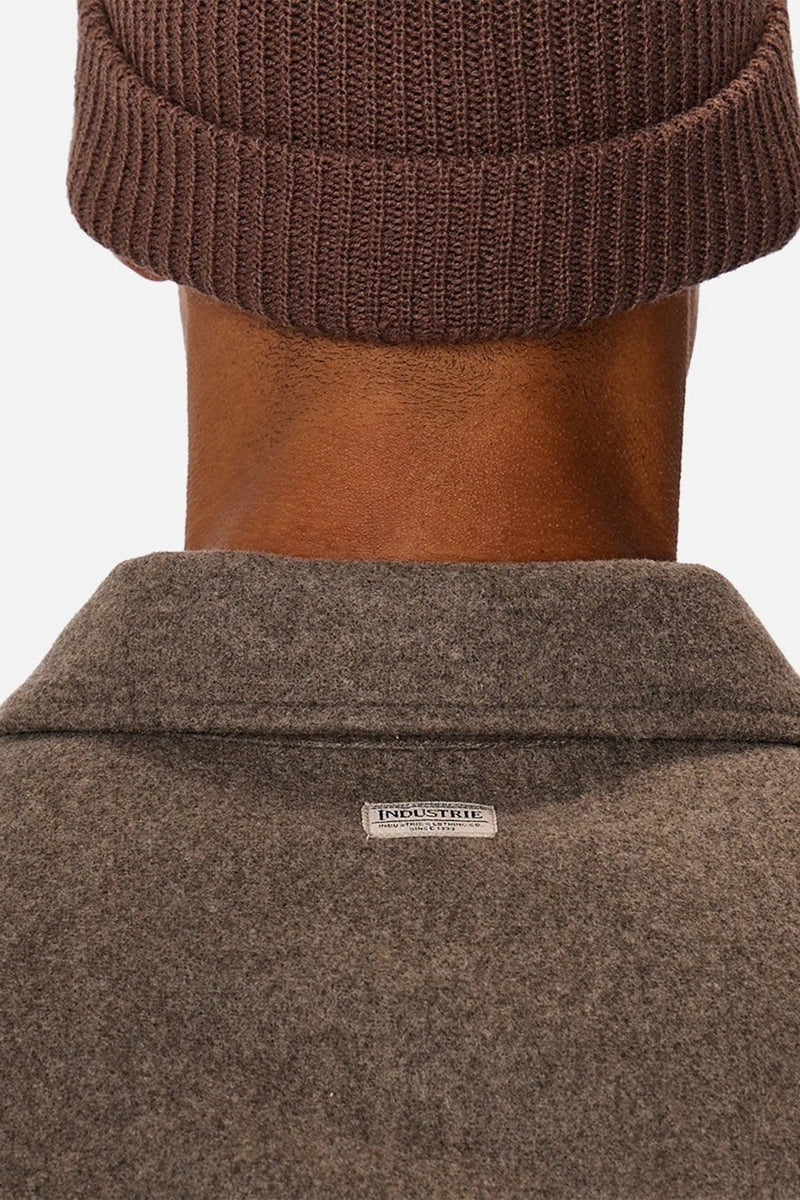 Wholesale,INDUSTRIE AUSTRALIA, INDUSTRIE AUSTRALIA Mid Brown Brushed Shacket, Brown, Small-44-TagSExtra Large-50-TagXL