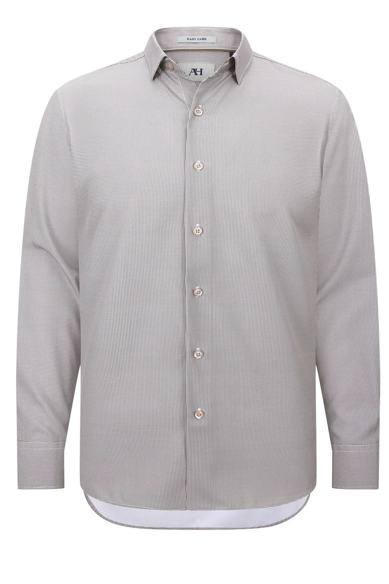 Wholesale,American Heritage, American Heritage Tan Performance Geo Print Long Sleeve Shirt, Tan, Small-43-TagSMedium-46-TagMLarge-49-TagLExtra Large-52-TagXL