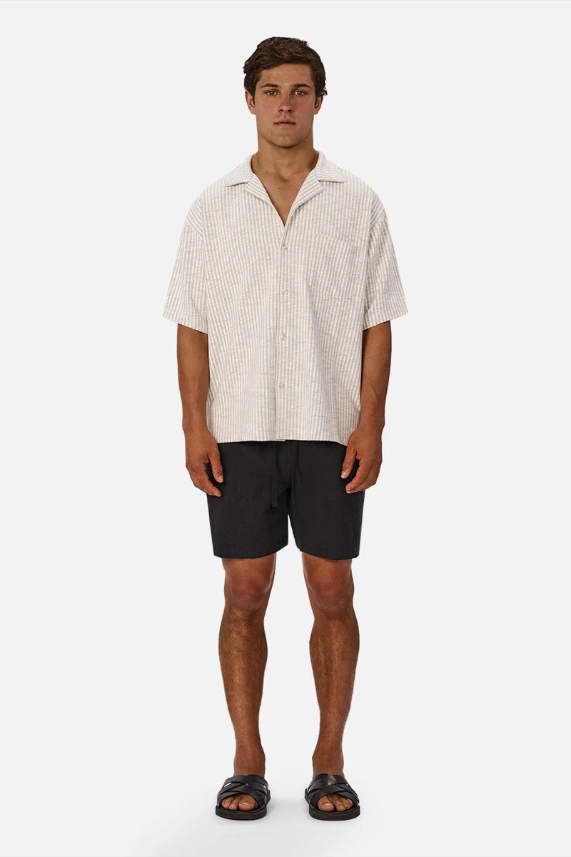 Wholesale,INDUSTRIE AUSTRALIA, INDUSTRIE AUSTRALIA Grey/Off White Knit Textured Stripe Shirt, Grey, Small-43-TagSMedium-45-TagMLarge-48-TagLExtra Large-50-TagXL