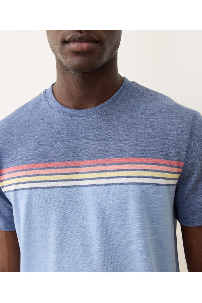 Wholesale,Marine Layer, Marine Layer Vintage Indigo/Soft Chambray Technical Tee, Blue, Medium-43-TagM