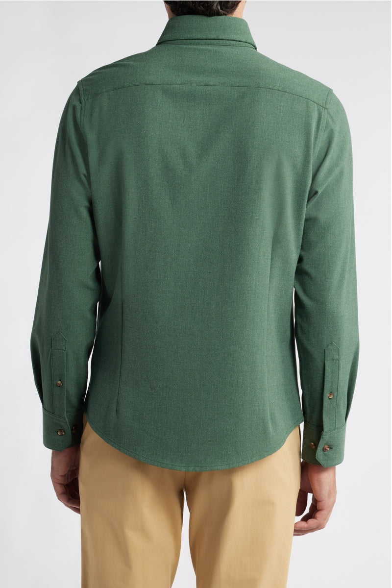 Wholesale,Mizzen + Main, Mizzen + Main Spruce Heather Trim Flannel Shirt, Green, Extra Large-48-TagXL