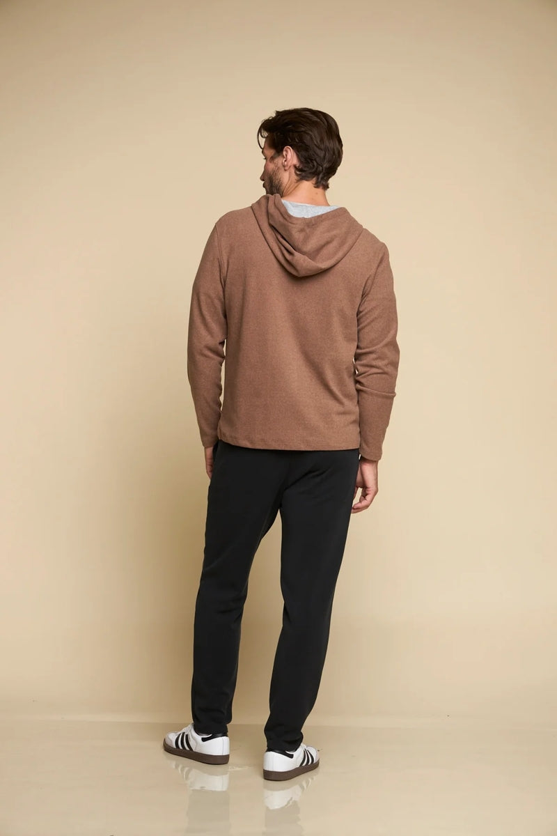 Wholesale,Fundamental Coast, Fundamental Coast Coco Soft Henley Hoodie, Brown, Large-47-TagL