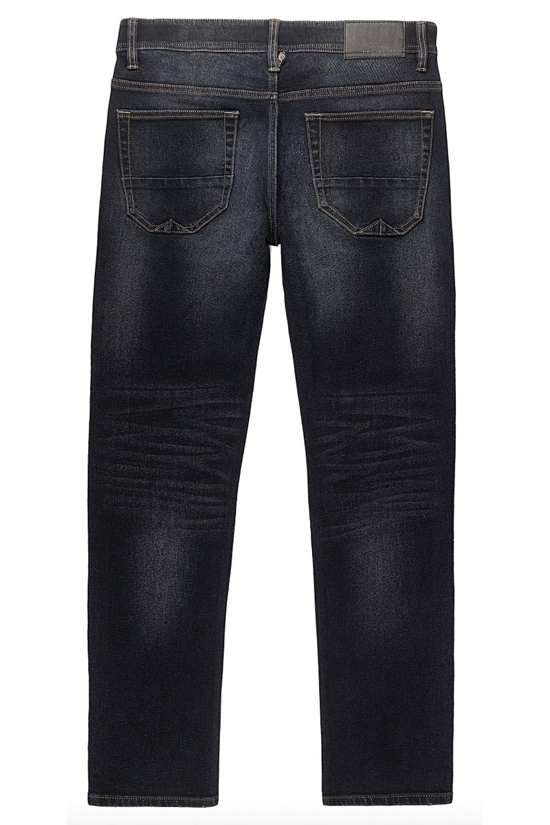 Wholesale,Projek Raw, Projek Raw Blue-Black 5-Pocket Athletic Straight Fit Jeans, Blue, 38W-32L-Tag38