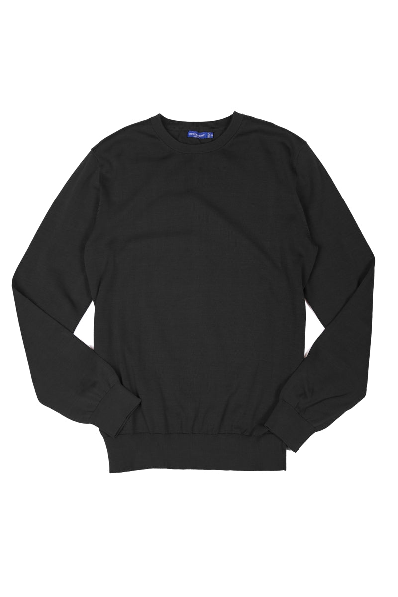 Direct From Brand,Proper Sport, Proper Sport Black Crewneck Sweater, Black, Large-44-TagL
