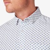 Mizzen + Main White Geo Print Trim Fit Short Sleeve Shirt