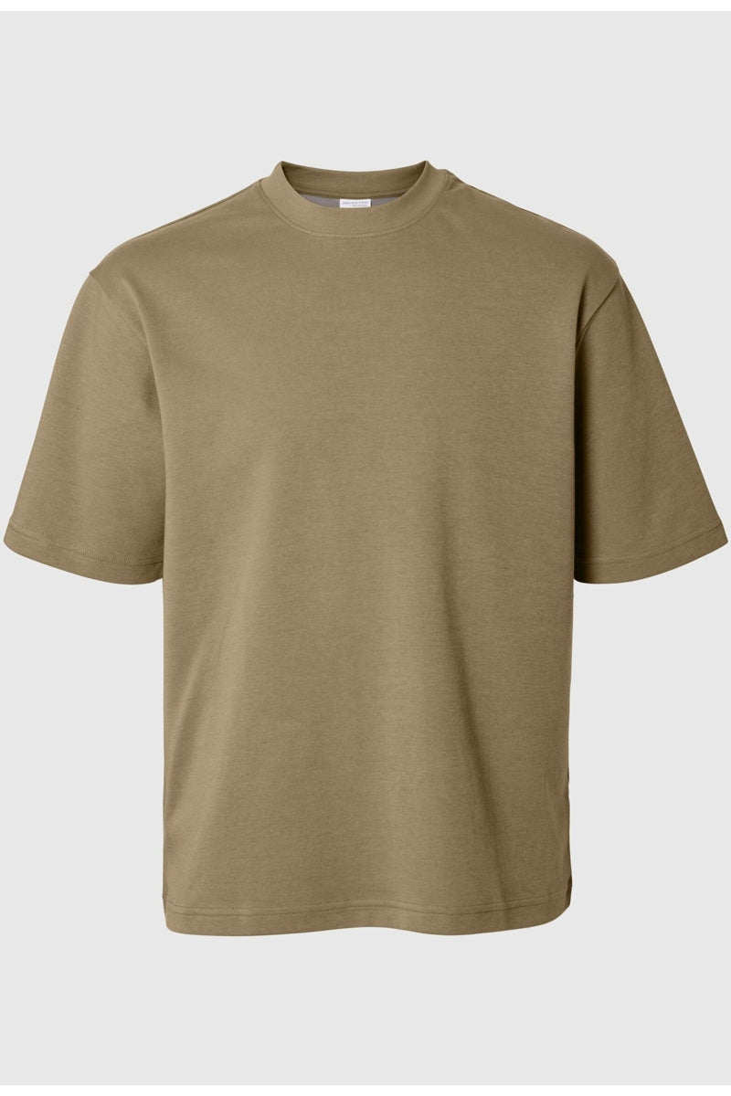 Wholesale,Selected Homme, Selected Homme Olive Dropped Shoulders T-Shirt, Green, Medium-46-TagMSmall-44-TagSLarge-48-TagLExtra Large-50-TagXLExtra Extra Large-52-TagXXL