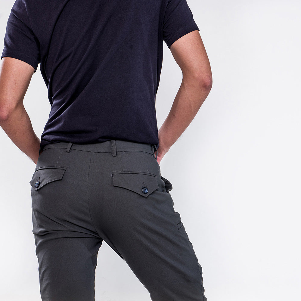 Direct From Brand,PROFI, PROFI Dark Grey Viscose Multi-pockets Moisture-wicking Casual Functional Pants, Grey, 30W-33L-Tag30