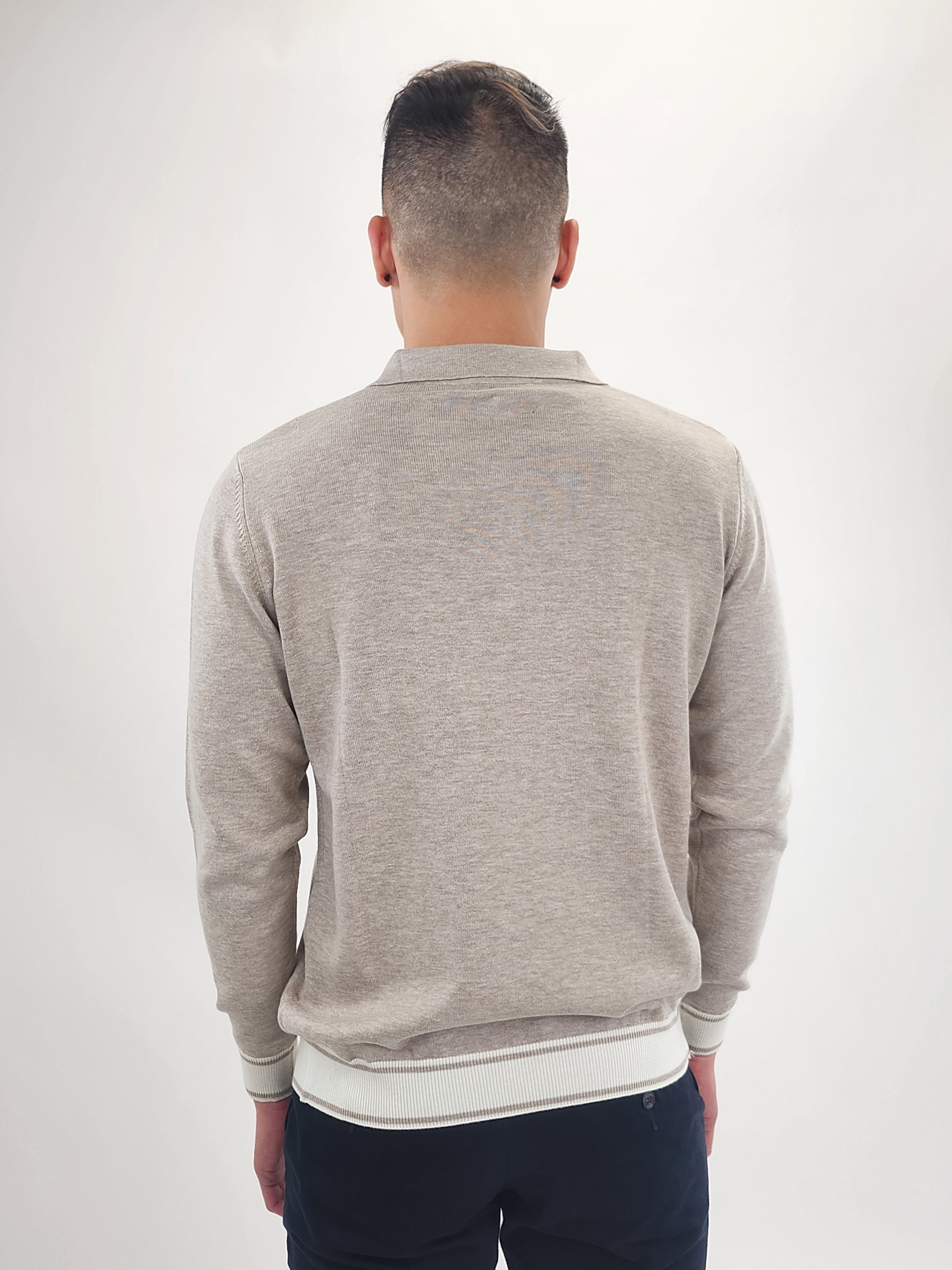 The RealReal,Hiroshi Kato, Jakamen Oatmeal Striped Rib Quarter Zip Polo, Tan, Extra Large-46-TagXXLExtra Large-47-TagXXLExtra Large-46-TagXLLarge-44-TagLLarge-43-TagLMedium-42-TagMMedium-40-TagSMedium-42-TagSLarge-44-TagXL