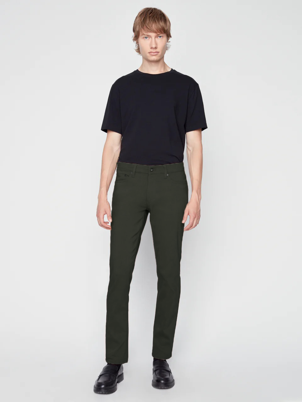 Wholesale,Projek Raw, Projek Raw Dark Olive 5 Pocket Comfort Waist Pant, Green, 34W-31L-Tag34