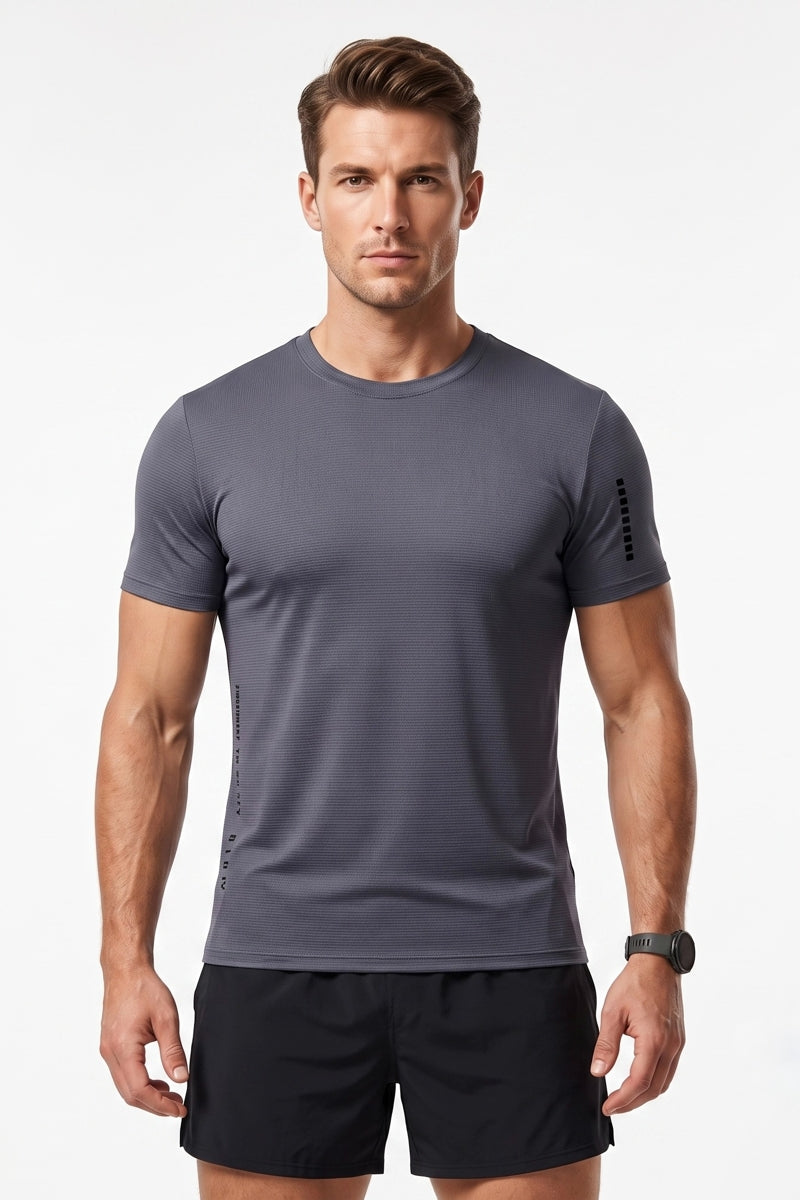 Brand Partner,2124Fit, 2124Fit AERODRY Grey Performance Tee, Grey, Medium-40-TagS