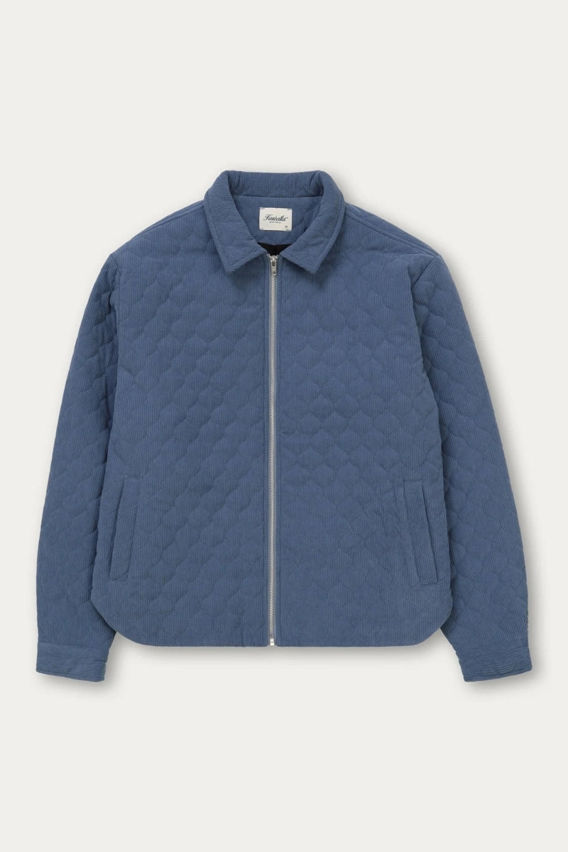 Wholesale,Kuwalla, Kuwalla Blue Quilted Corduroy Shacket, Blue, Small-44-TagS