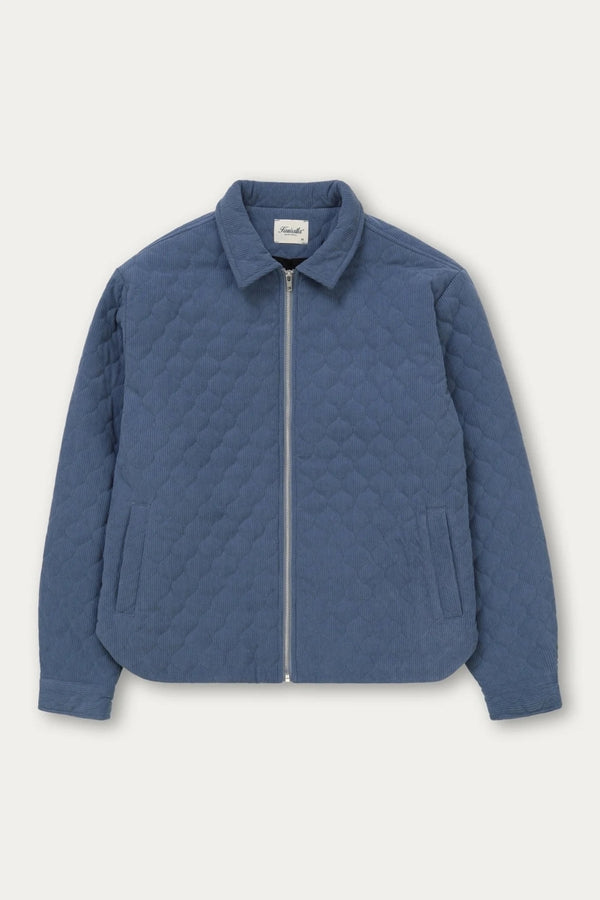 Kuwalla Blue Quilted Corduroy Shacket
