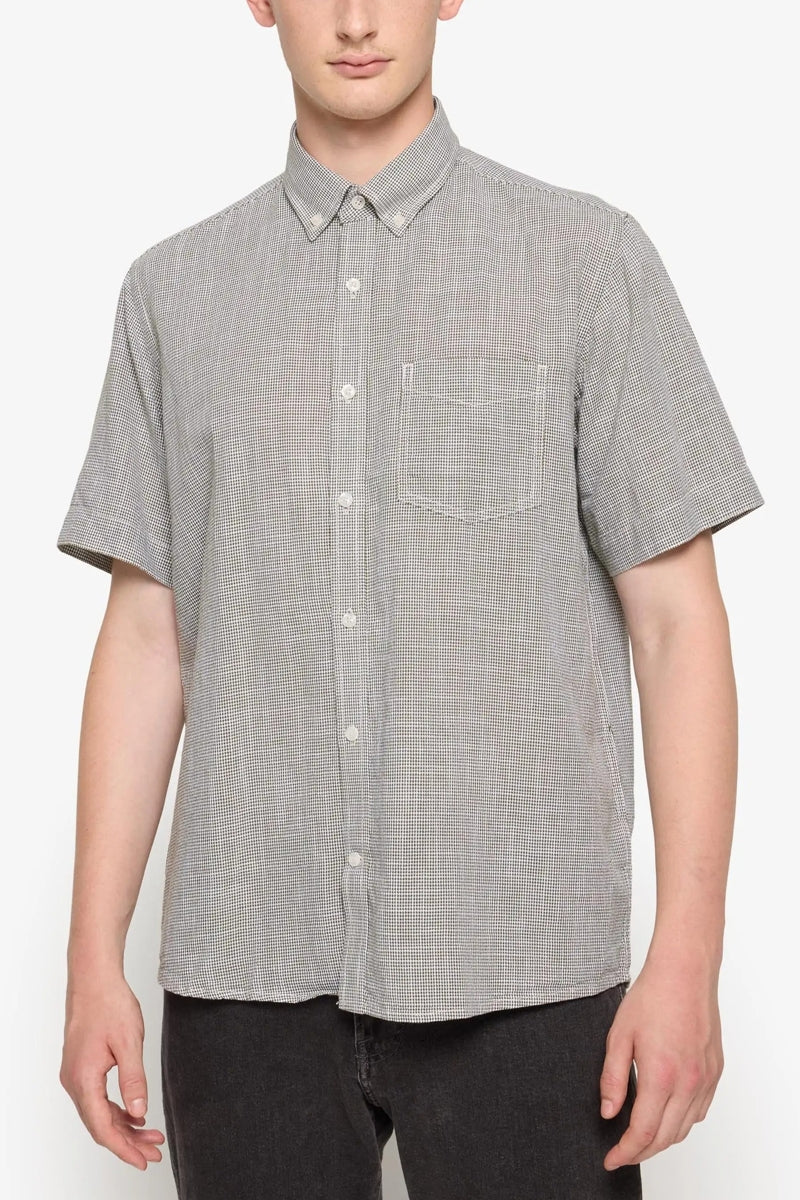 Wholesale,Signal Clothing, Signal Clothing Cypress Green Houndstooth Print Shirt, Green, Extra Large-52-TagXL