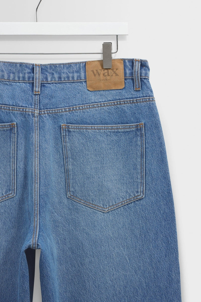 Wholesale,Wax London, Wax London Vintage Antique Blue Loose Fit Jeans, Blue, 36W-30L-Tag36