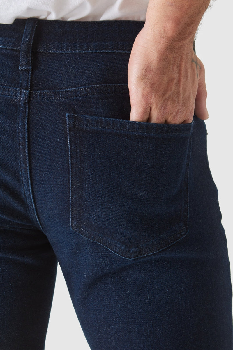 Faire,True Classic, True Classic Indigo Rinse Slim Stretch Jeans, Blue, 30W-32L-Tag30