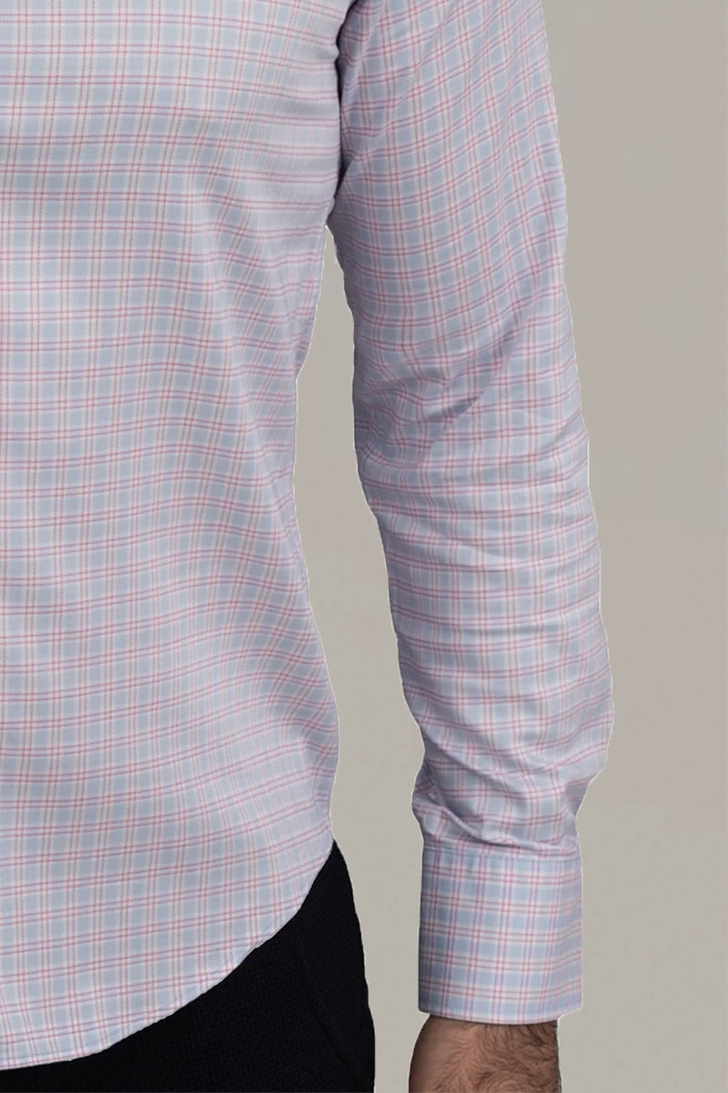 Wholesale,Twillory, Twillory Blue/Red Windowpane Untuckable Shirt, Blue, Small-40-TagSMedium-43-TagM