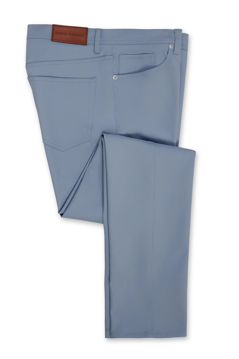 Wholesale,Scott Barber, Scott Barber Blue Stretch Performance Straight Fit 5 Pocket Pants, Blue, 34W-34L-Tag34