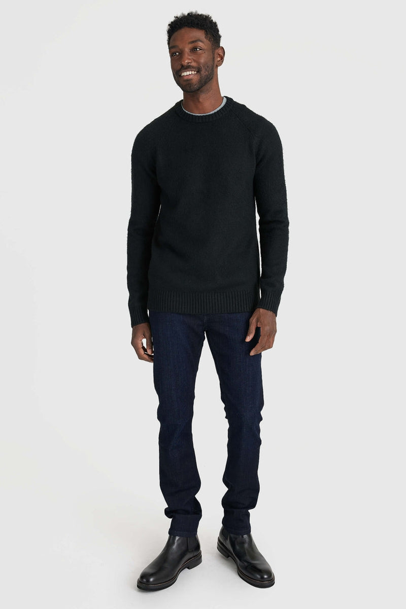 Faire,True Classic, True Classic Black Crew Neck Sweater, Black, Medium-42-TagM
