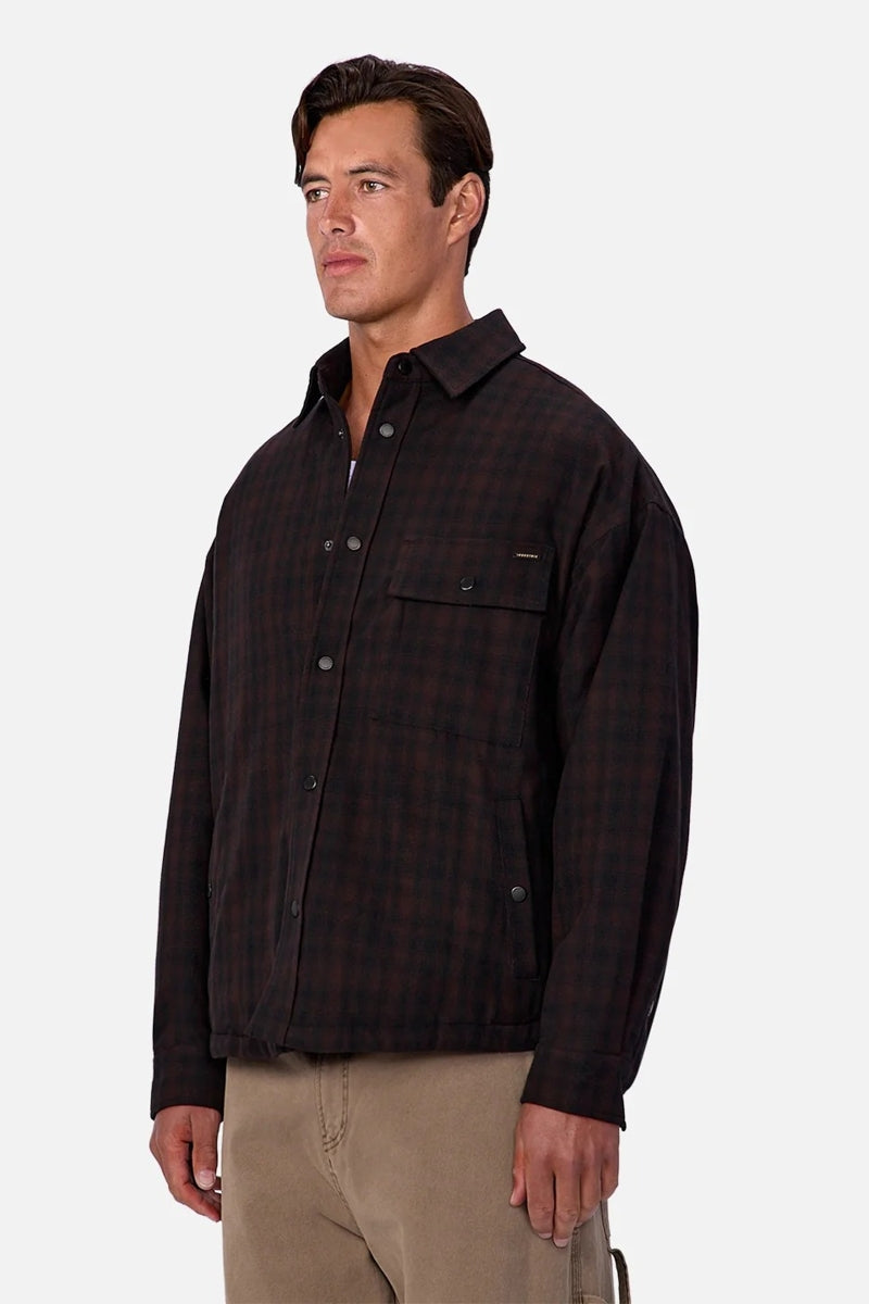 Wholesale,INDUSTRIE AUSTRALIA, INDUSTRIE AUSTRALIA Black/Brown Padded Jacket, Black, Large-53-TagLExtra Large-55-TagXLExtra Extra Large-57-TagXXLSmall-49-TagSMedium-51-TagM
