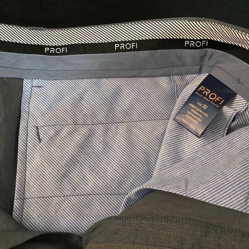 Brand Partner,PROFI, PROFI Light Grey Premium Cool-yarn Multi-pockets Casual Functional Pants, Grey, 38W-30L-Tag38