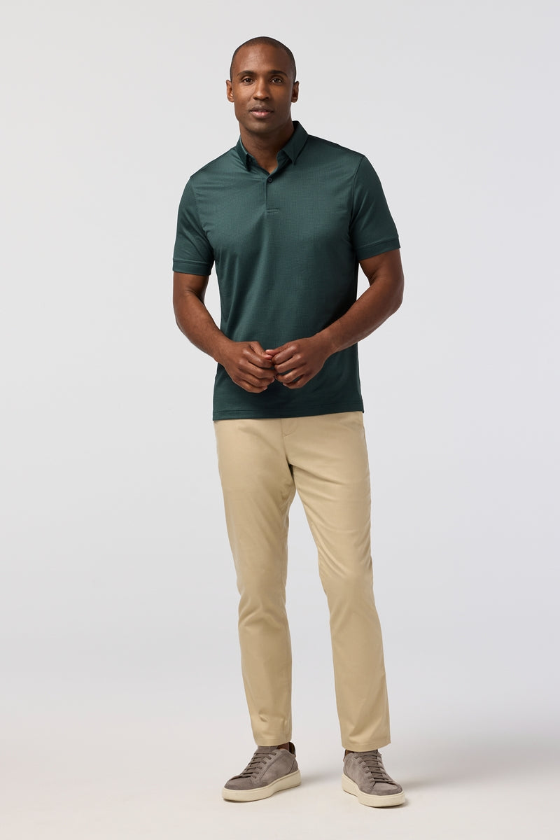 Wholesale,Mizzen + Main, Mizzen + Main Pine Block Dot Knit Trim Fit Polo, Green, Extra Large-48-TagXL