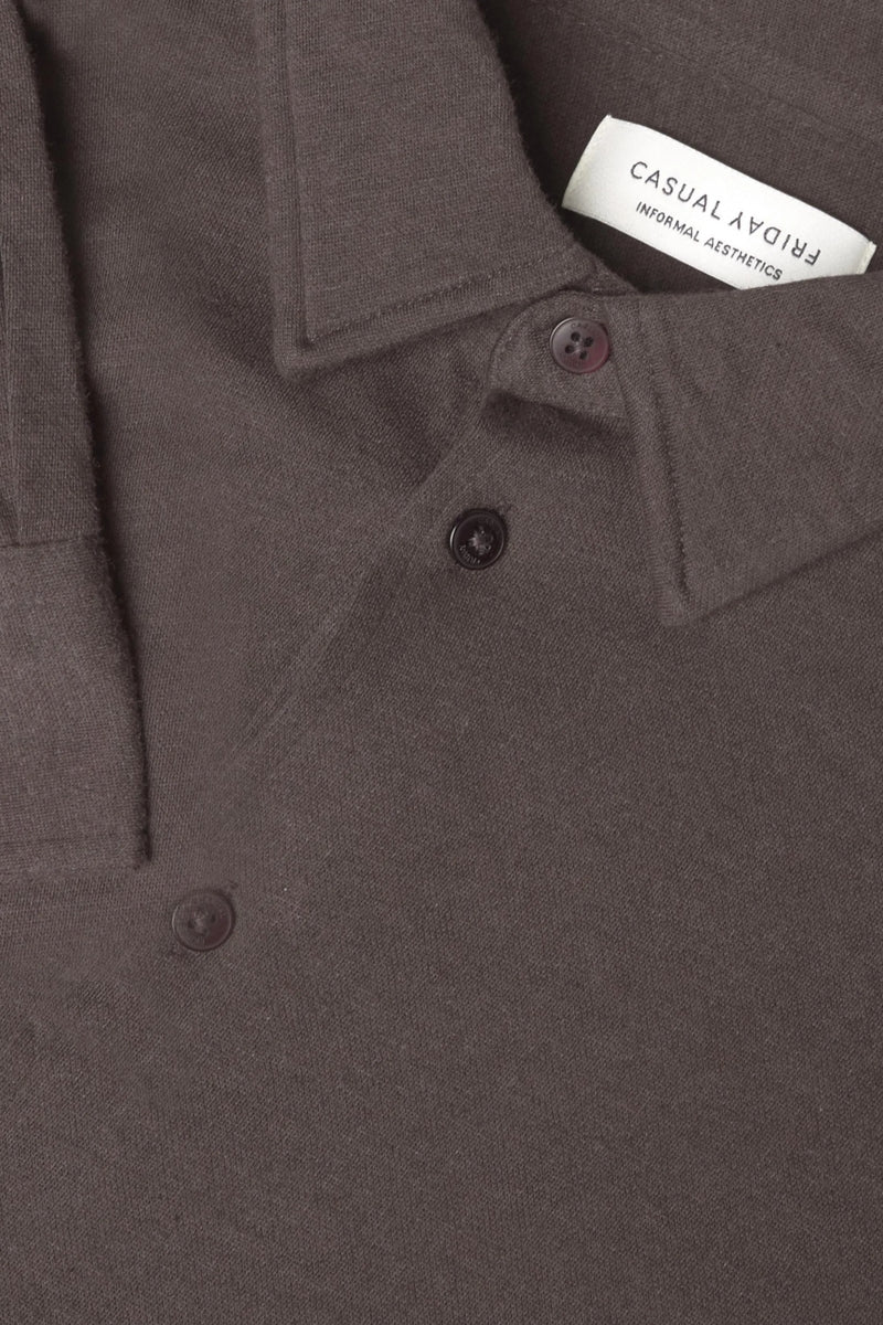 Wholesale,Casual Friday, Casual Friday Brown Melange Knit Textured Shirt, Brown, Small-40-TagSMedium-42-TagMLarge-44-TagLExtra Large-47-TagXL