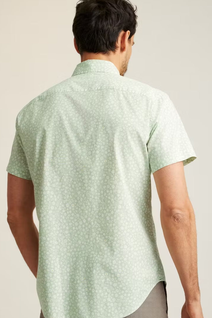 Wholesale,Bonobos, Bonobos Green Floral Print Stretch Short Sleeve Shirt, Green, Small-39-TagS