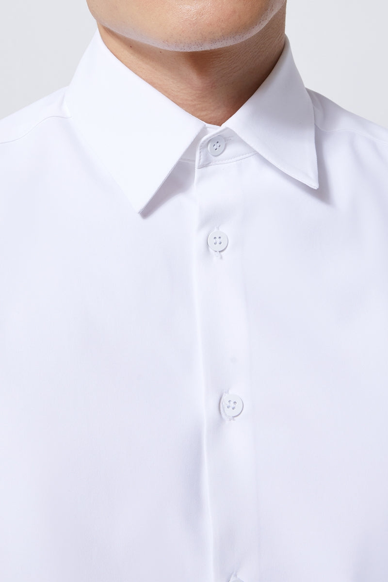 Direct From Brand,FYNE, FYNE White Anti-UV Function Long Sleeve Button Up Shirt, White, Medium-42-TagLLarge-44-TagXL