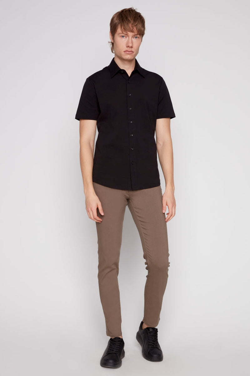 Wholesale,Projek Raw, Projek Raw Black Knit Short Sleeve Shirt, Black, Medium-42-TagMLarge-44-TagLExtra Large-48-TagXLExtra Extra Large-50-TagXXLSmall-40-TagS