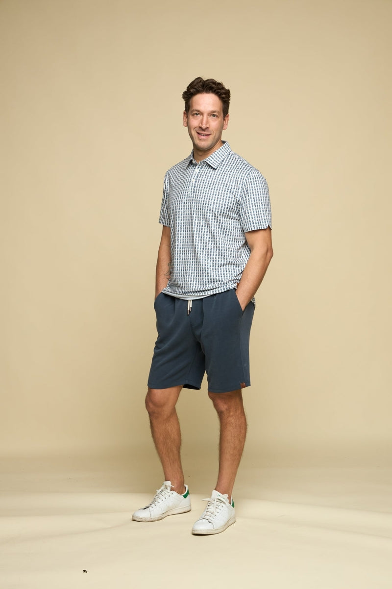 Wholesale,Fundamental Coast, Fundamental Coast Blue Watercolor Geo 4-Way Stretch Polo, Blue, Small-40-TagSMedium-42-TagMLarge-44-TagLExtra Large-46-TagXL