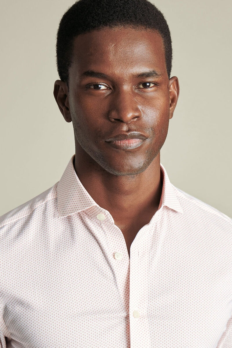 Wholesale,Charles Tyrwhitt, Charles Tyrwhitt Pink Geo Performance Twill Print Shirt, Pink, Small-40-Tag15Medium-42-Tag15.5Large-46-Tag16.5Medium-40-Tag15