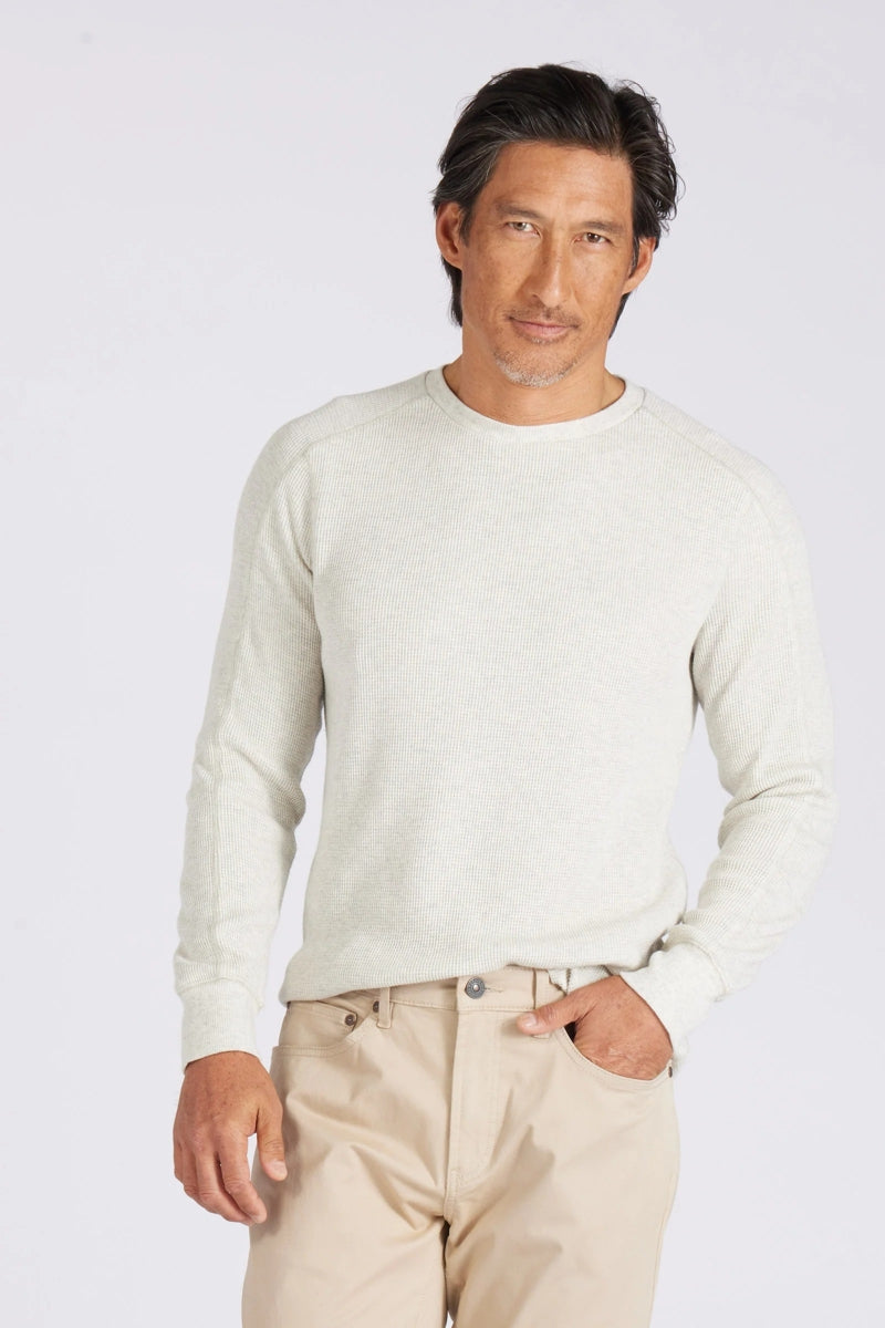 Faire,Grayers, Grayers Oatmeal Heather Waffle Crewneck Tee, Tan, Medium-43-TagM