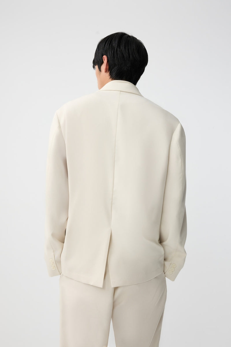 Direct From Brand,FYNE, FYNE Off-White Linen Feel Half-Lined Blazer, White, Medium-44-TagM