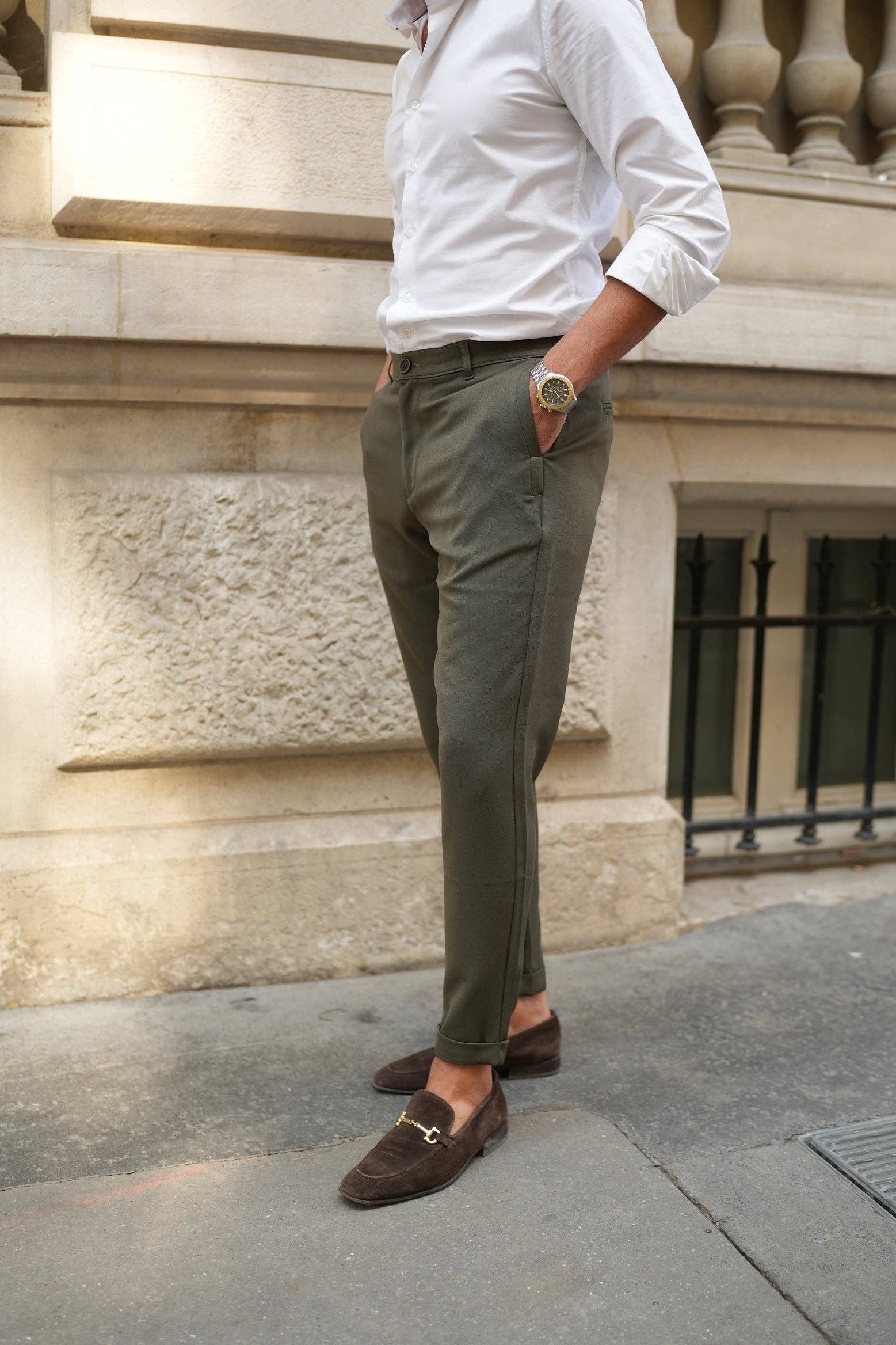 Wholesale,Donato, Donato Military Green Chino Pant, Green, 30W-28L-Tag38