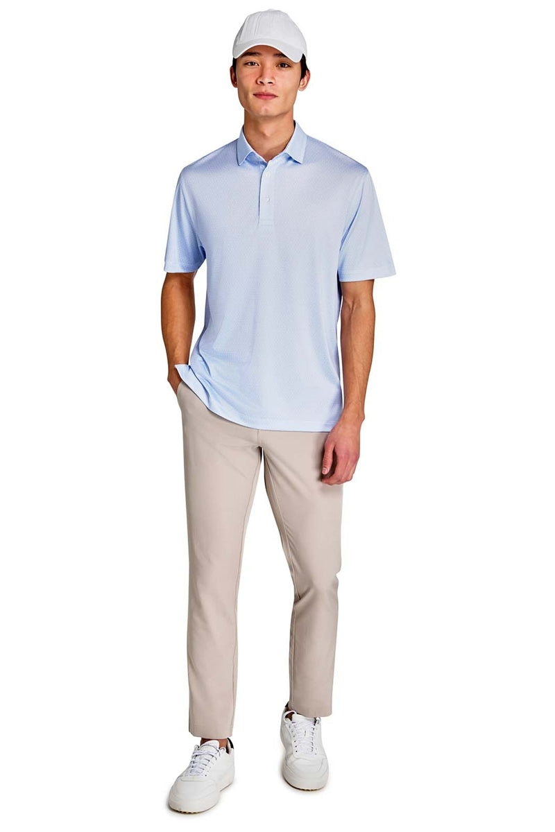 Faire,CON.STRUCT, CON.STRUCT Blue Dot Chain Recycled Polo, Blue, Extra Large-48-TagXL