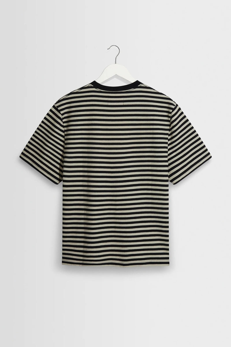 Wholesale,Wax London, Wax London Navy/Ecru Textured Striped Organic Cotton T-Shirt, Blue, Extra Large-46-TagXL