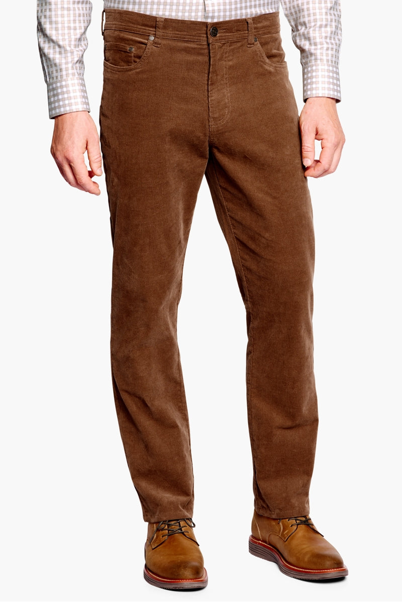 Wholesale,Johnston & Murphy, Johnston & Murphy Camel Stretch Corduroy Pants, Brown, 32W-30L-Tag32