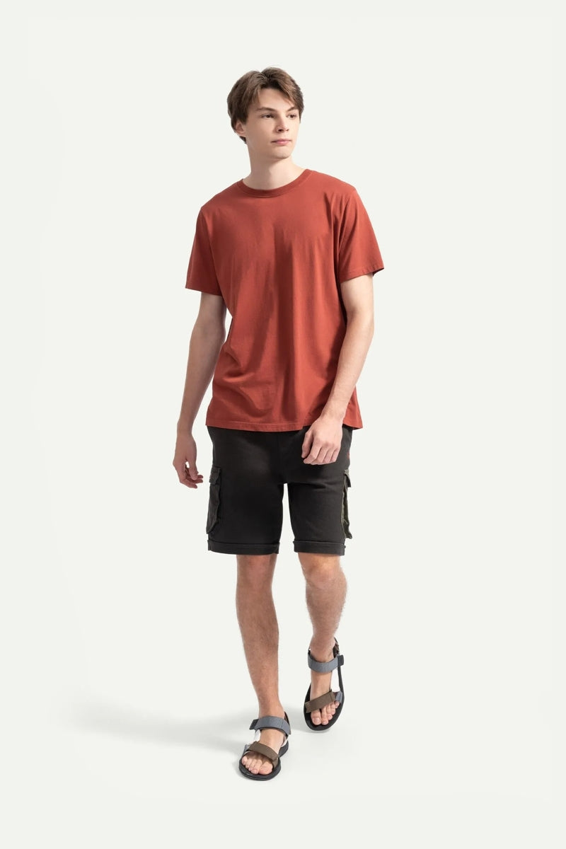 Wholesale,KAFT, KAFT Brick Combed Cotton T-Shirt, Red, Medium-44-TagM