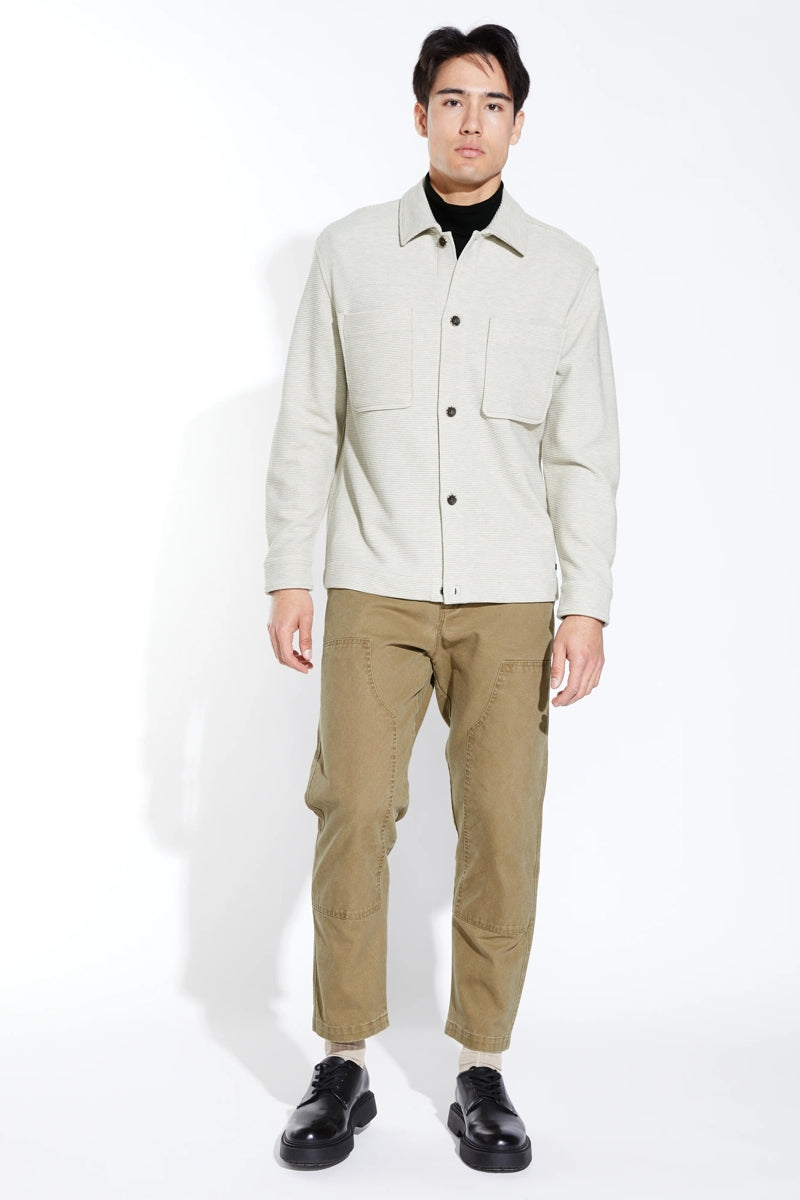 Wholesale,Civil Society, Civil Society heather Oatmeal Rib Textured Knit Overshirt, Tan, Large-46-TagL