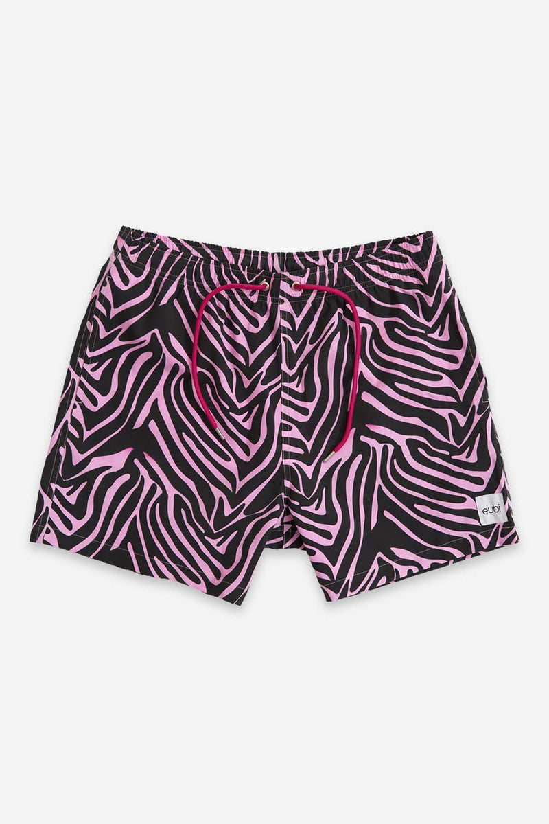 Eubi Zebra Print Stretchy Swim 5" Shorts