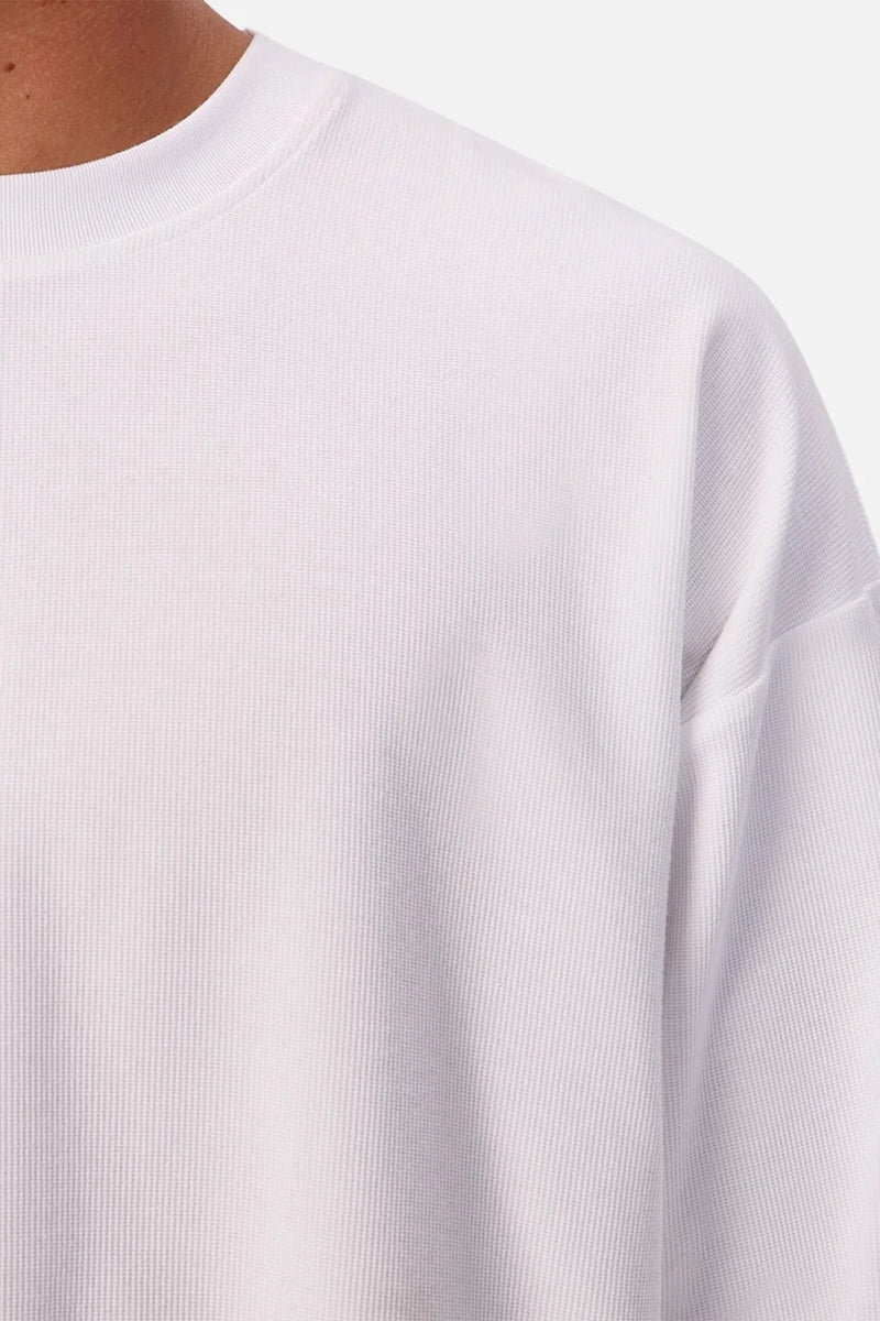 Wholesale,INDUSTRIE AUSTRALIA, INDUSTRIE AUSTRALIA White Waffle Long Sleeve T-Shirt, White, Small-44-TagSMedium-46-TagMLarge-48-TagLExtra Large-50-TagXLExtra Extra Large-52-TagXXL