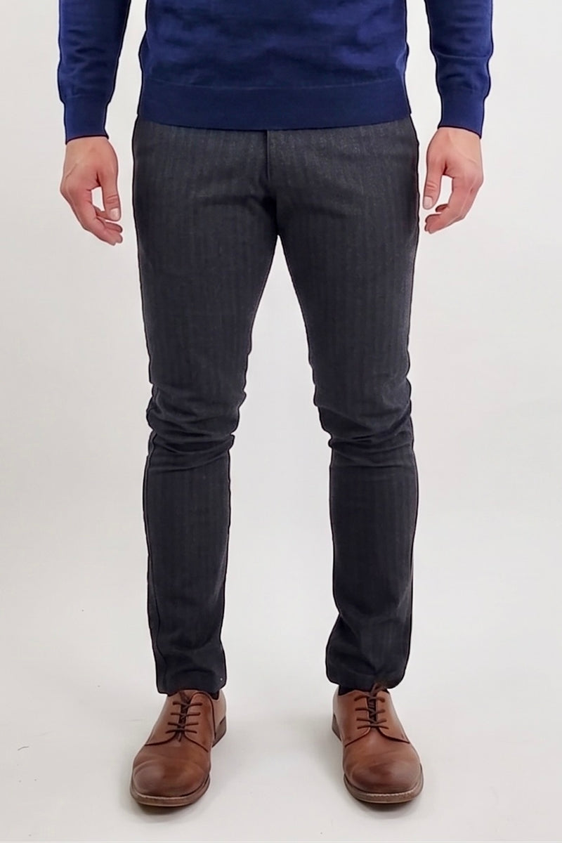 Wholesale,Jakamen, Jakamen Charcoal Textured Stripe Trouser, Grey, 40W-34L-Tag40
