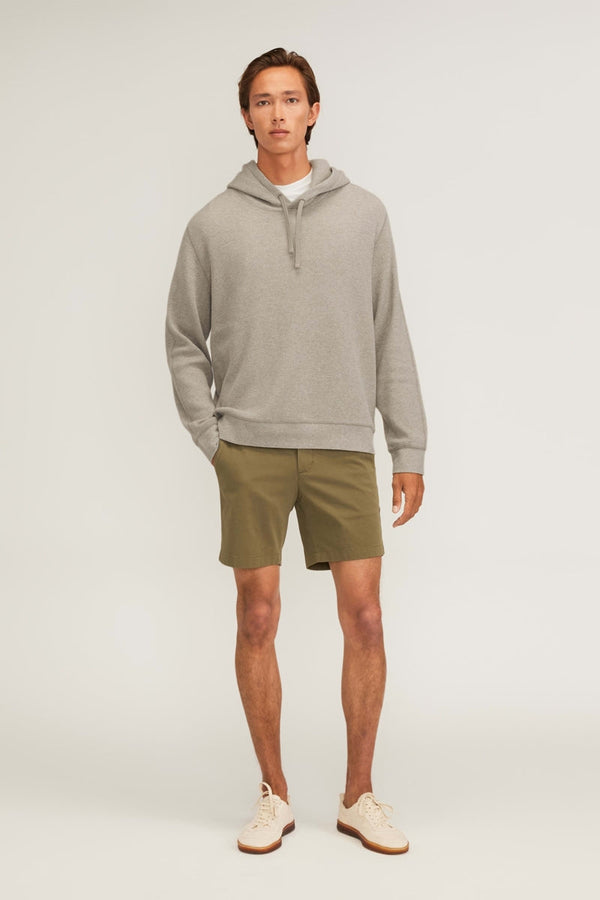 Everlane Heathered Oatmeal Waffle-Knit Hoodie