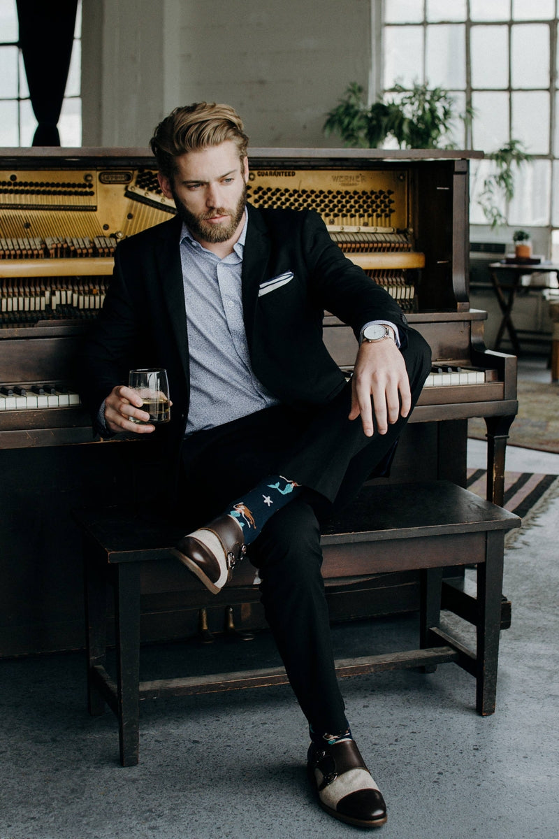 Faire,Alynn, Alynn White with Black Floral Print Slim Fit Dress Shirt, White, Large-45-TagLExtra Extra Large-51-TagXXLMedium-42-TagMExtra Large-48-TagXLSmall-38-TagS