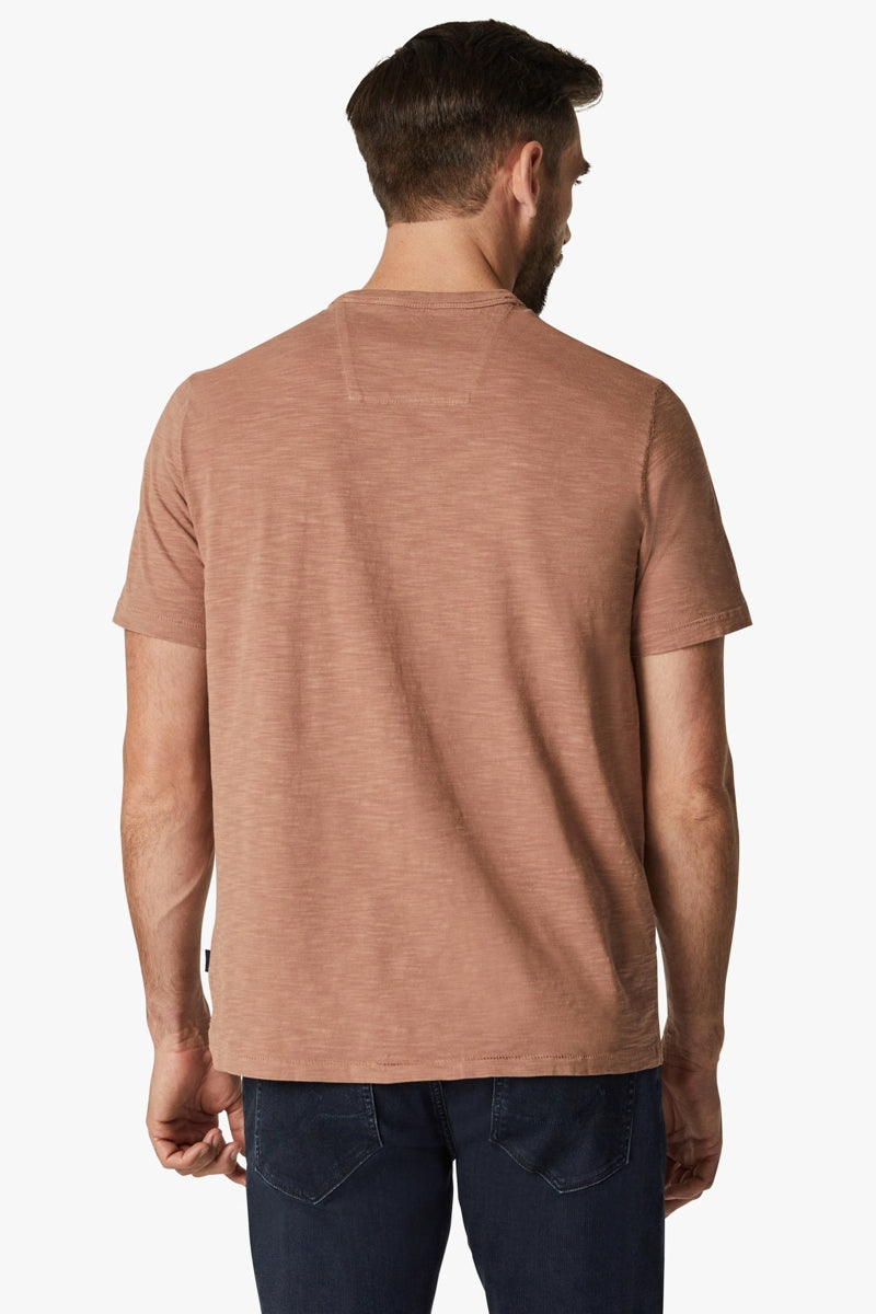 Wholesale,34 Heritage, 34 Heritage Brown Crewneck Slub T-Shirt, Brown, Small-40-TagSMedium-42-TagMLarge-44-TagLExtra Extra Large-50-TagXXLExtra Large-46-TagXL