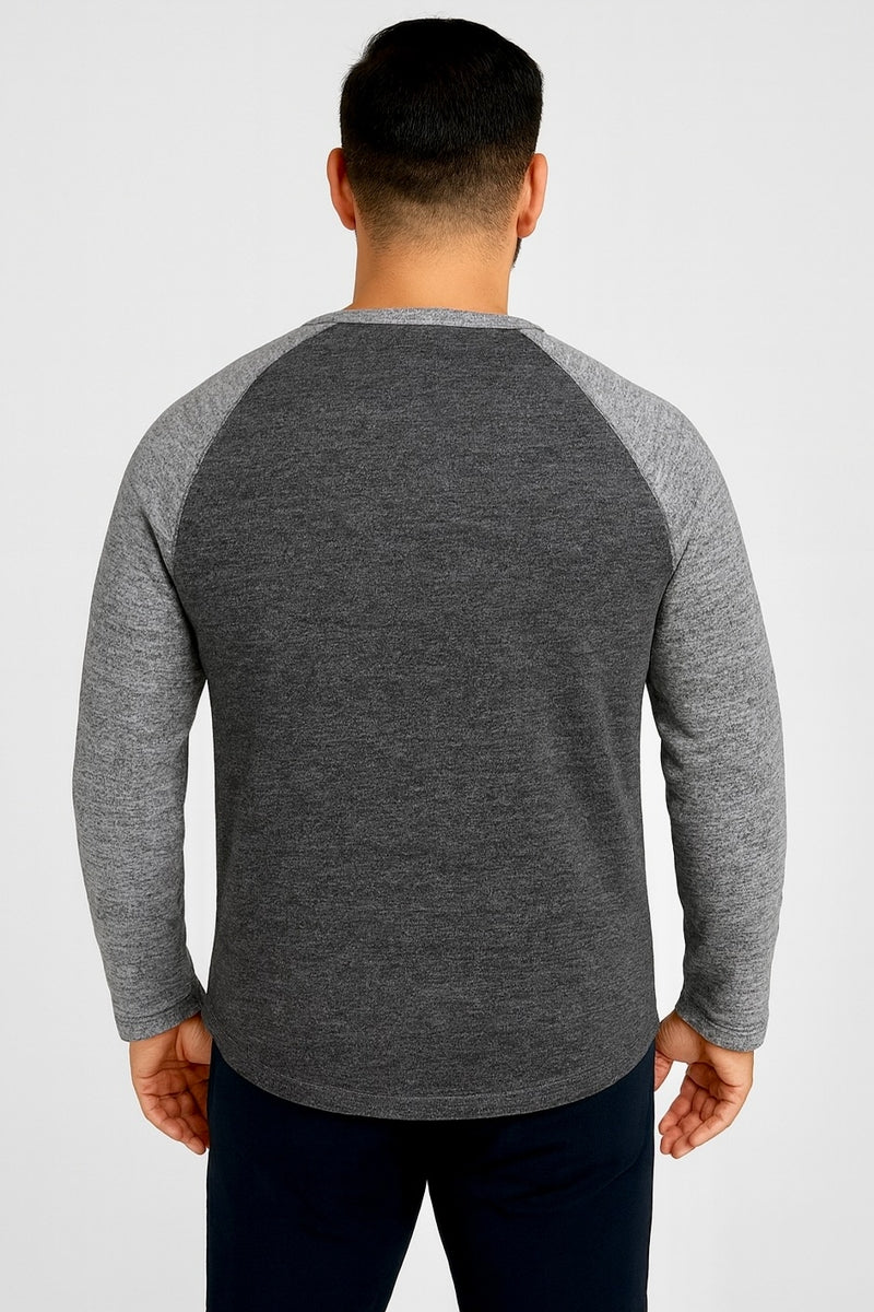 Wholesale,Nicoby Age of Wisdom, Nicoby Age of Wisdom Charcoal Fuzzy Raglan Tee, Grey, Small-40-TagSMedium-42-TagMLarge-45-TagLExtra Large-47-TagXLExtra Extra Large-49-TagXXL