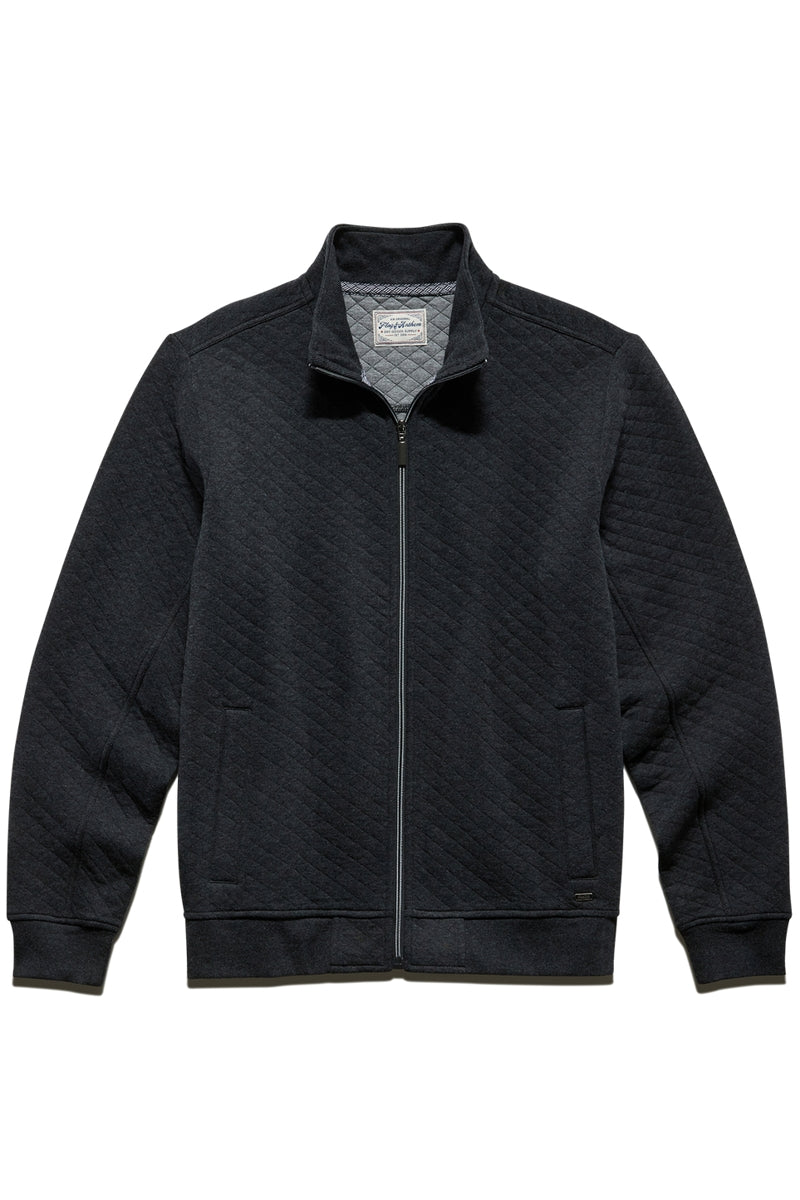 Wholesale,Flag & Anthem, Flag & Anthem Charcoal Heather Quilted Full-zip Mockneck Jacket, Grey, Extra Large-50-TagXL