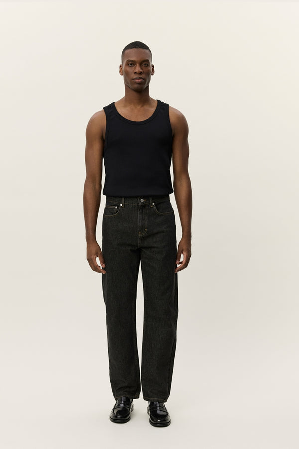 Les Deux Black 2-Tone Denim Jeans