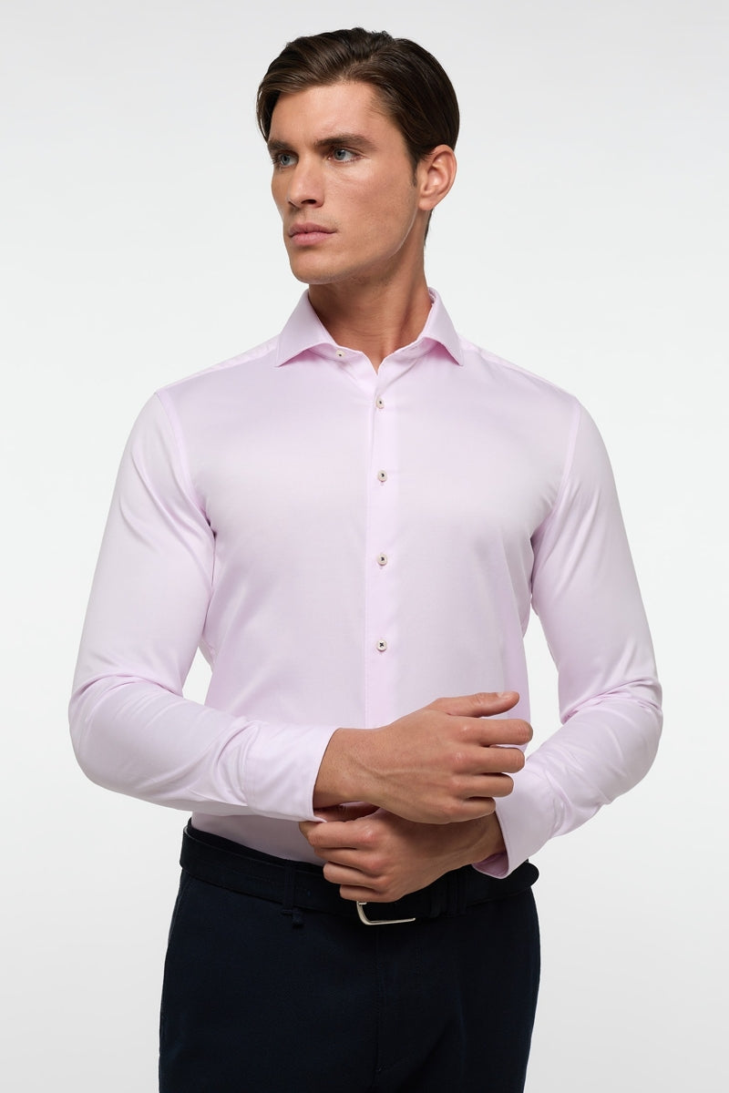 Wholesale,Eterna, 1863 by Eterna Rose Structured Twill Slim Fit Shirt, Pink, Small-38-Tag15Small-40-Tag15.5Medium-42-Tag16Large-45-Tag17